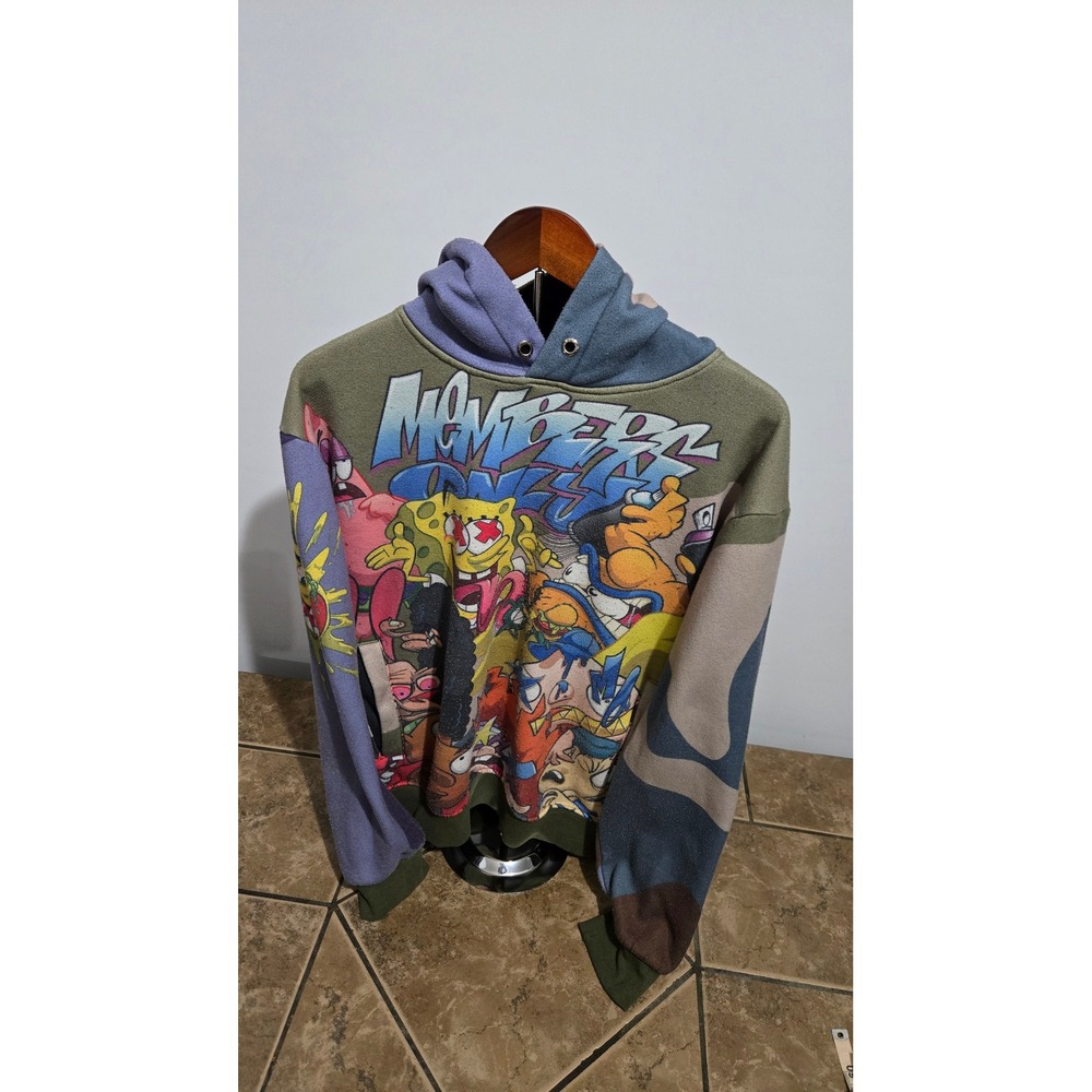Nickelodeon Members Only Pullover Hooded Graphic Sweatshirt Sz M